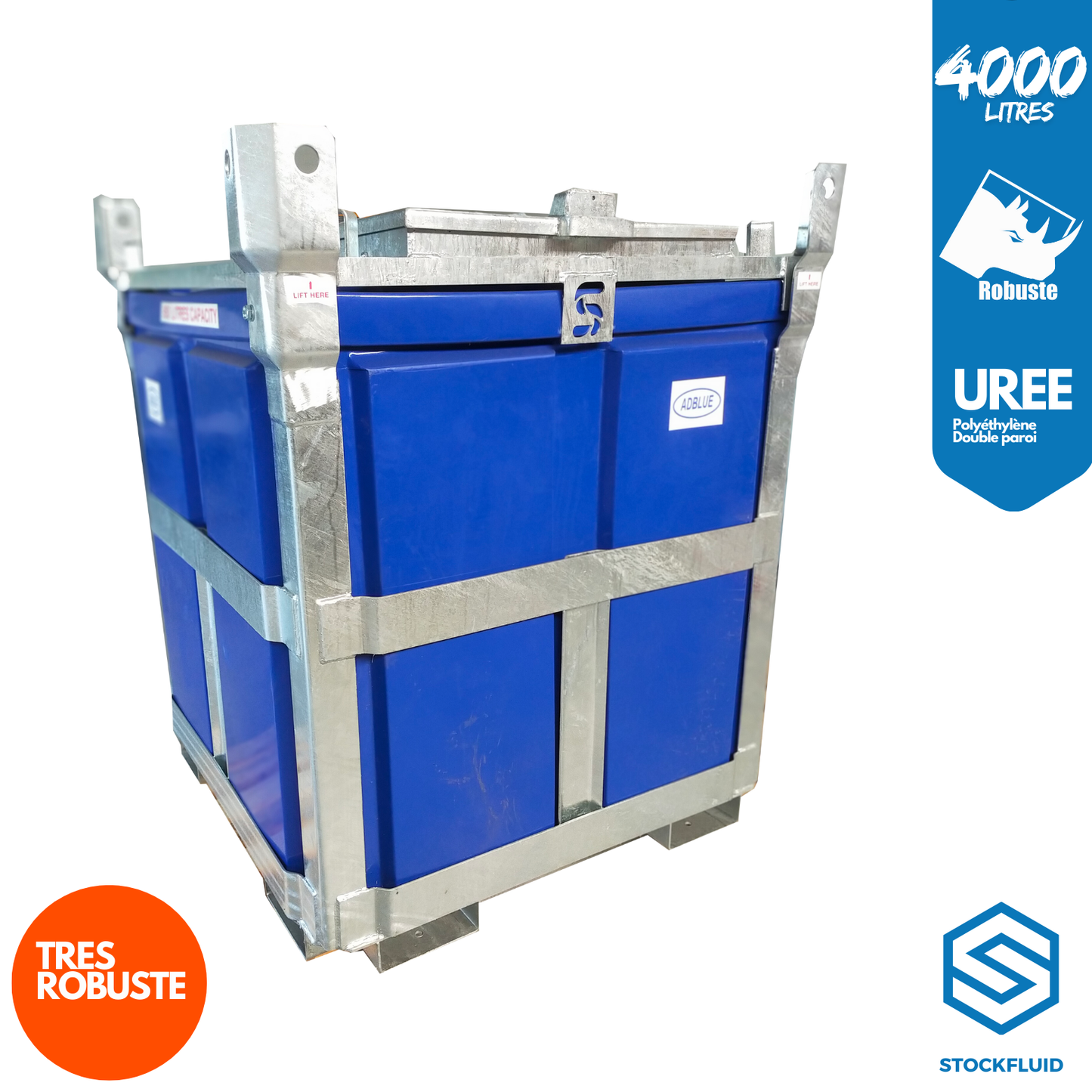 Cuve UN1202 Polyéthylène 950 Litres pour Urée et Adule