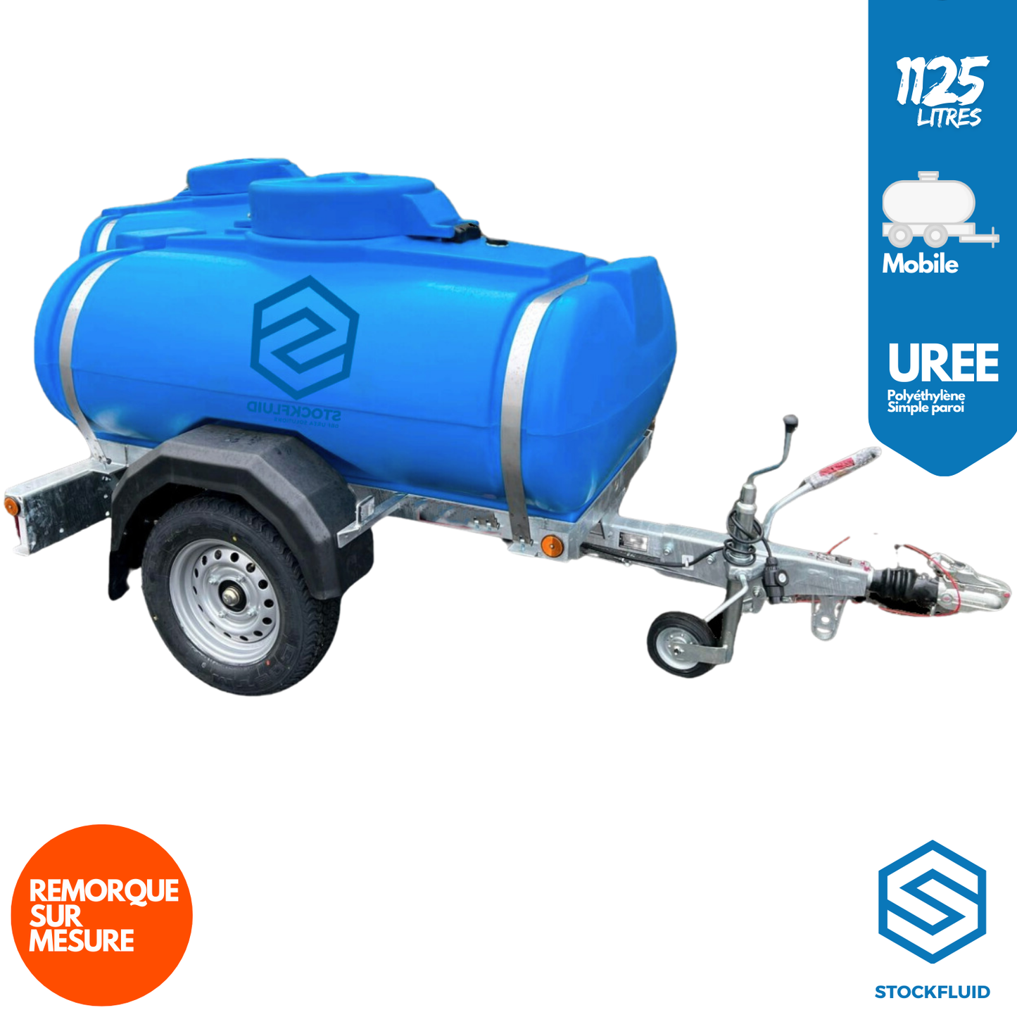 Cuve 2000 Litres sur remorque