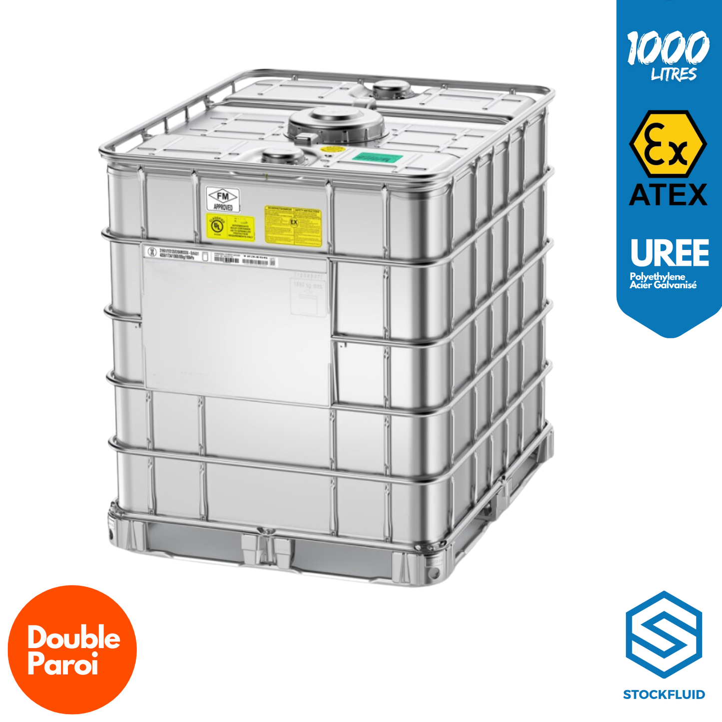 IBC double paroi ATEX 1000 Litres pour URée Adblue
