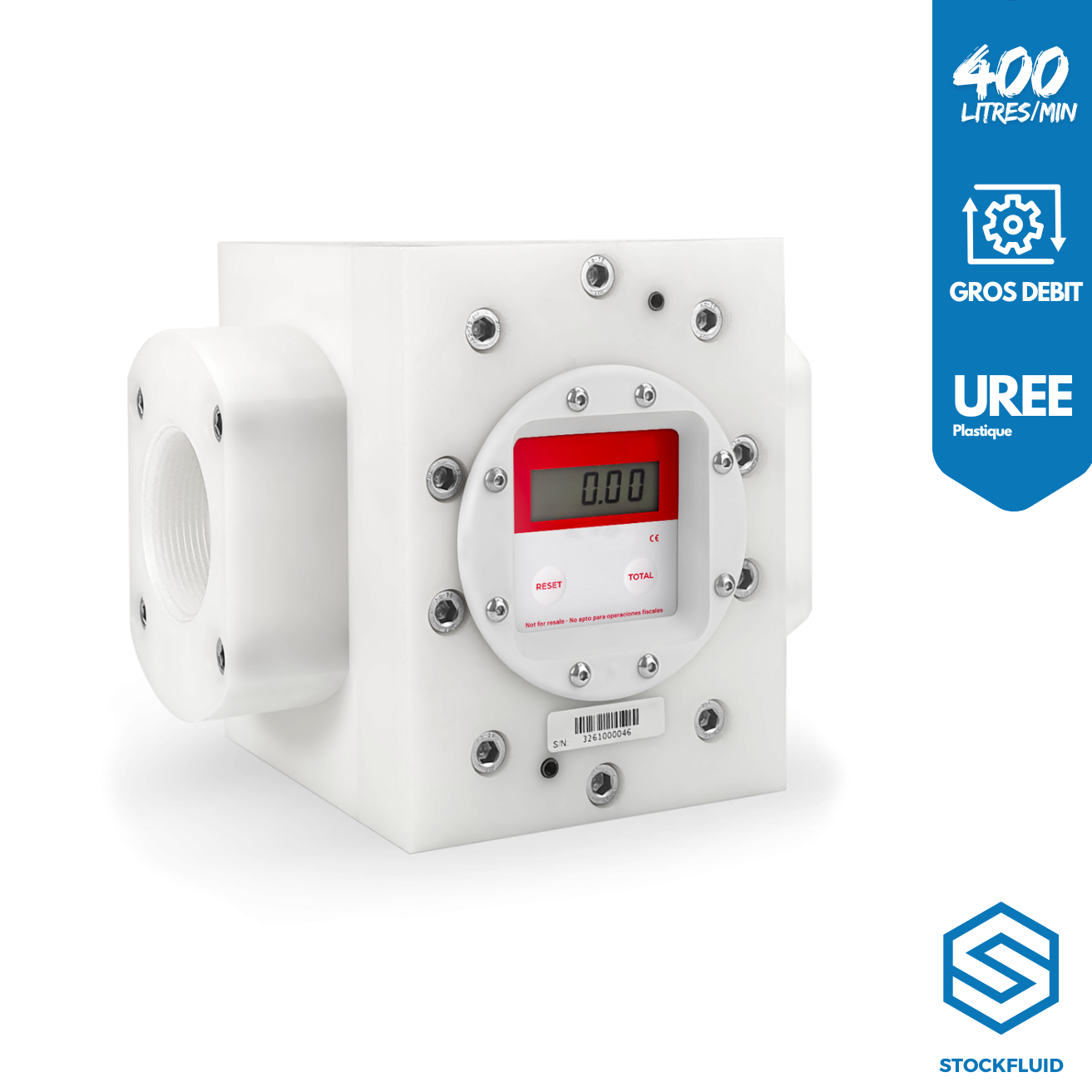 Compteur digital à engrenages 400 L/min pour Urée Adblue