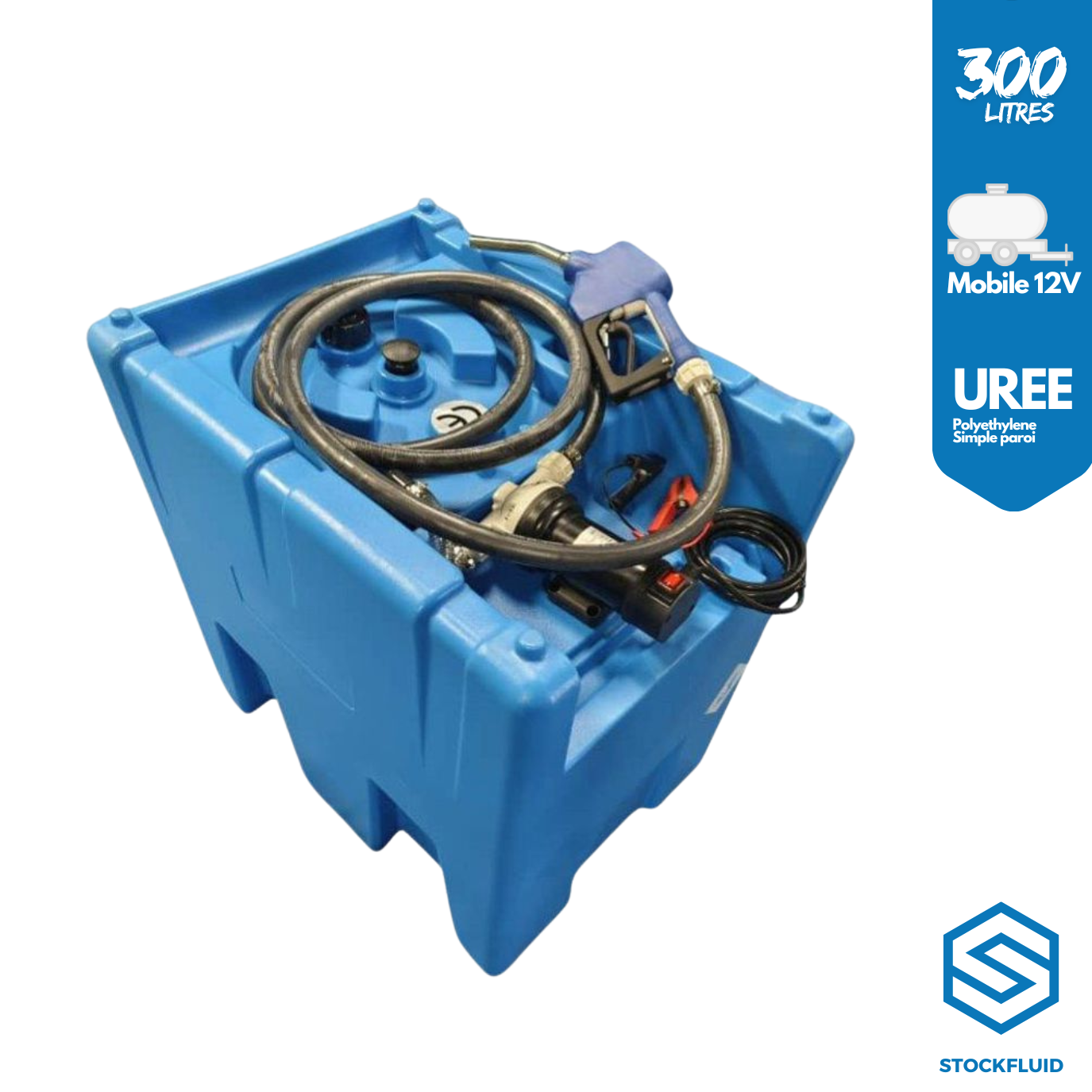 Cuve mobile polyéthylène 12V 300 Litres Urée Adblue