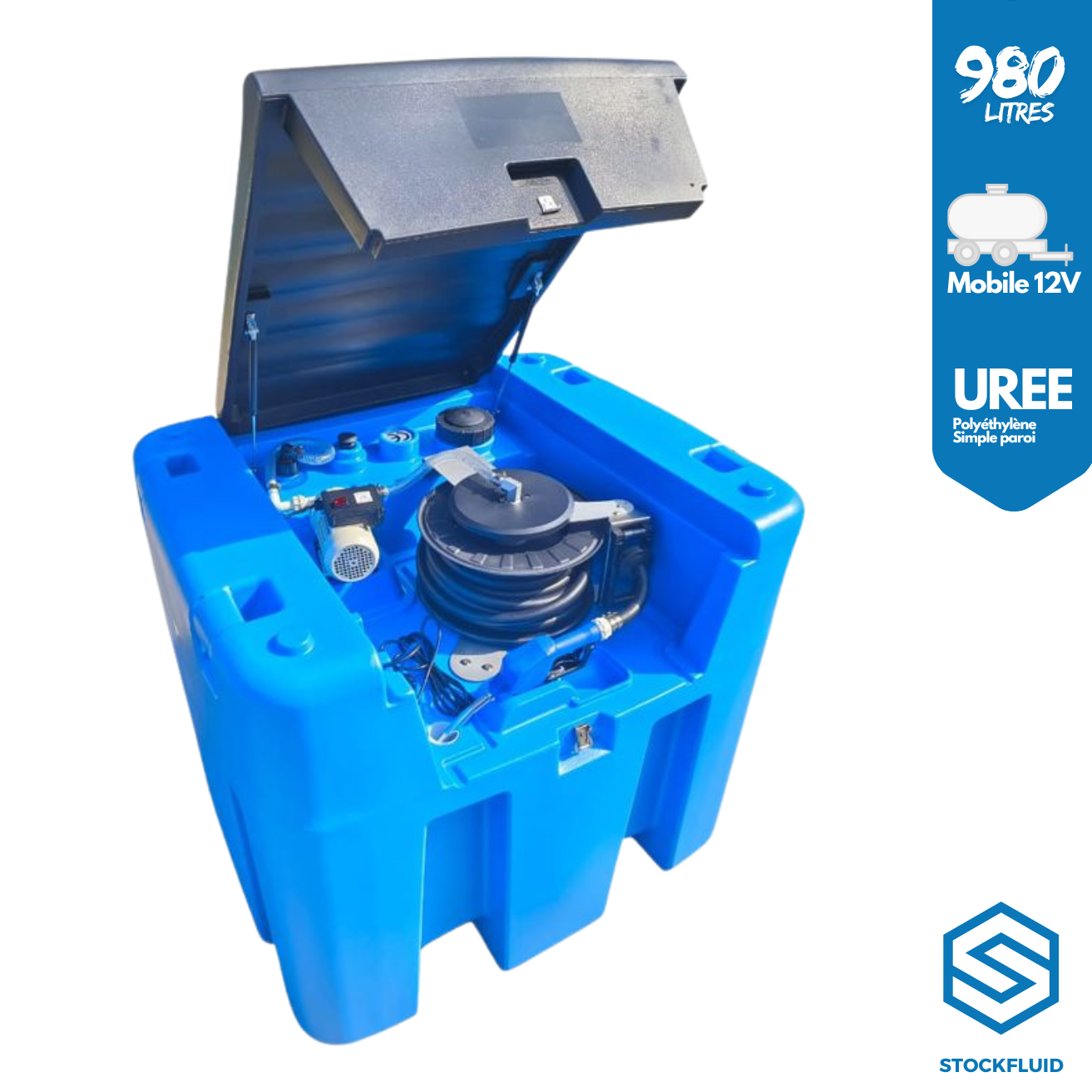 Cuve mobile polyéthylène 12V 980 Litres Urée Adblue