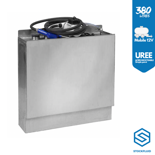 Cuve d'appoint acier inoxydable 380 Litres 12V pour Urée Adblue